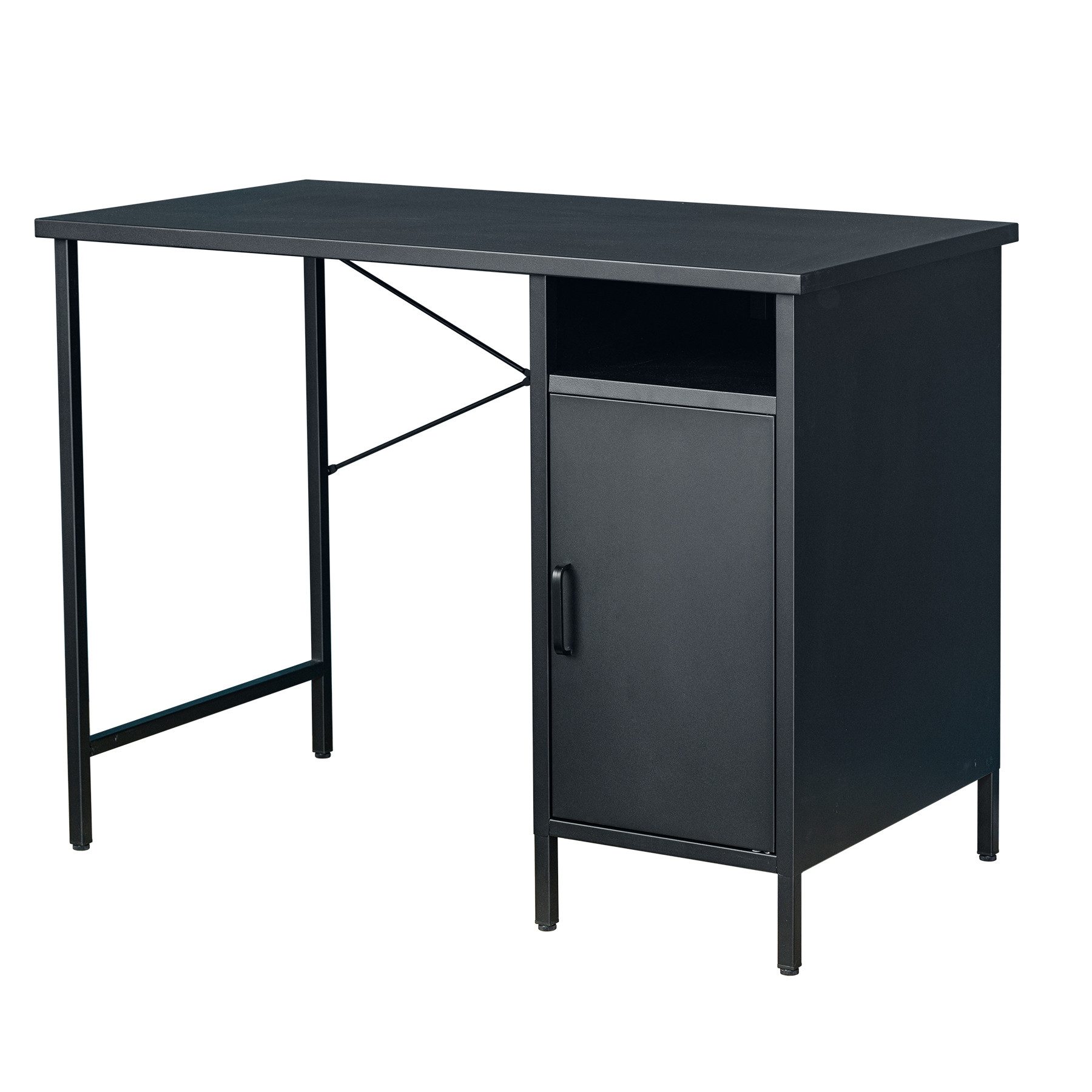 riess-ambiente Schreibtisch DURA STEEL 100cm schwarz günstig online kaufen