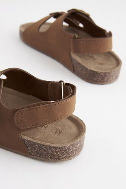 Next Ledersandalen mit überkreuzten Stoffriemchen Sandale (1-tlg)