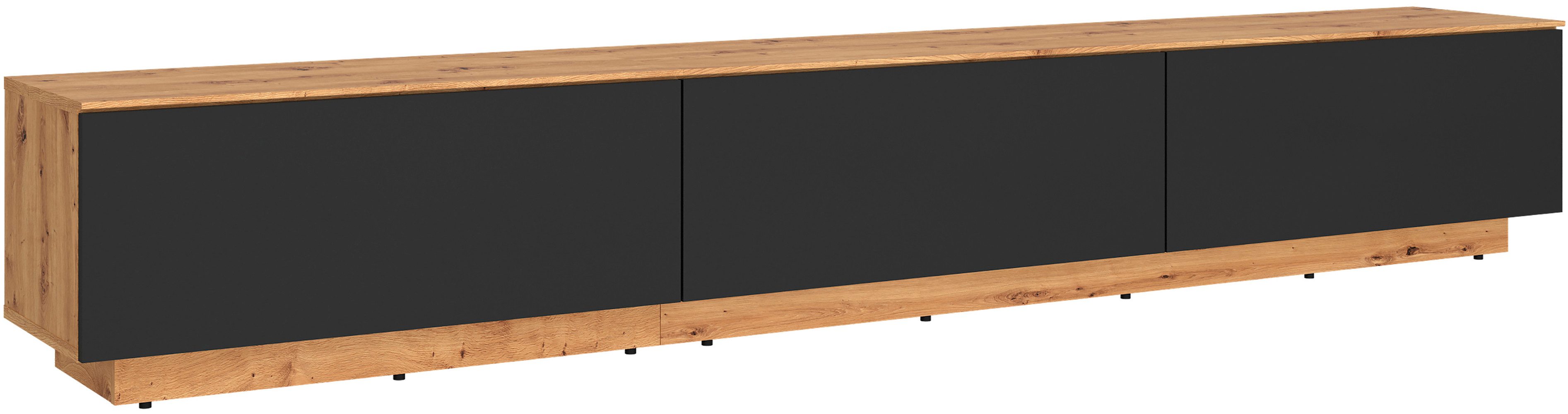 OTTO home Lowboard 3 Klappen und viel Stauraum, hängend oder stehend, grifflos, modern, Breite 240cm – Bild 3 von 5