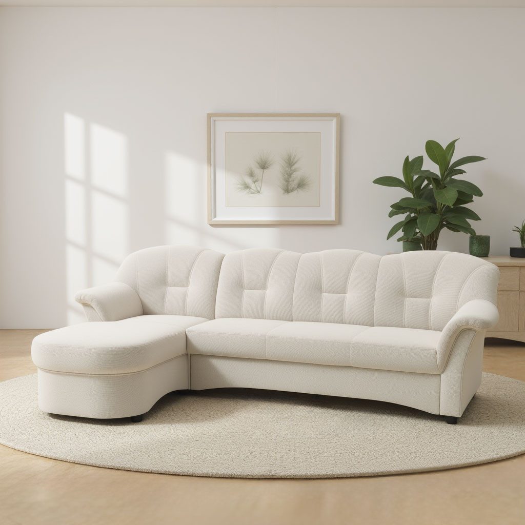 DOMO collection Ecksofa Flores Schlafsofa, B/T/H: 233/142/86 cm, L-Form, wa günstig online kaufen