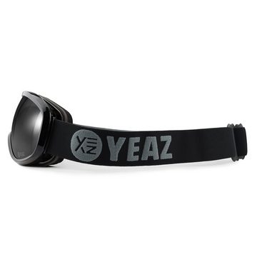 YEAZ Skibrille STEEZE ski- und snowboard-brille schwarz/schwarz, Premium-Ski- und Snowboardbrille für Erwachsene und Jugendliche