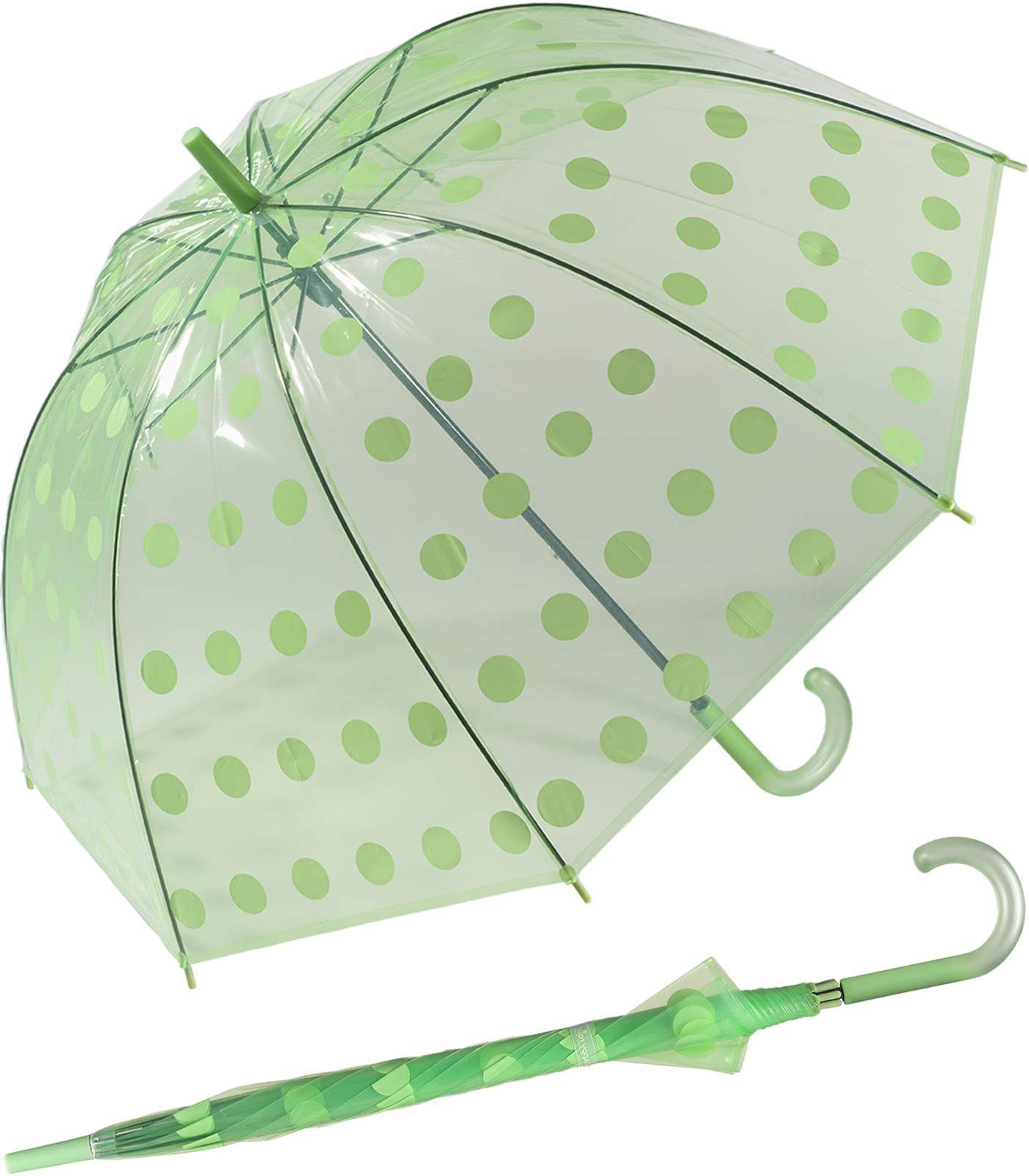 HAPPY RAIN Stockregenschirm großer transparenter Glockenschirm Big Dots, bu günstig online kaufen