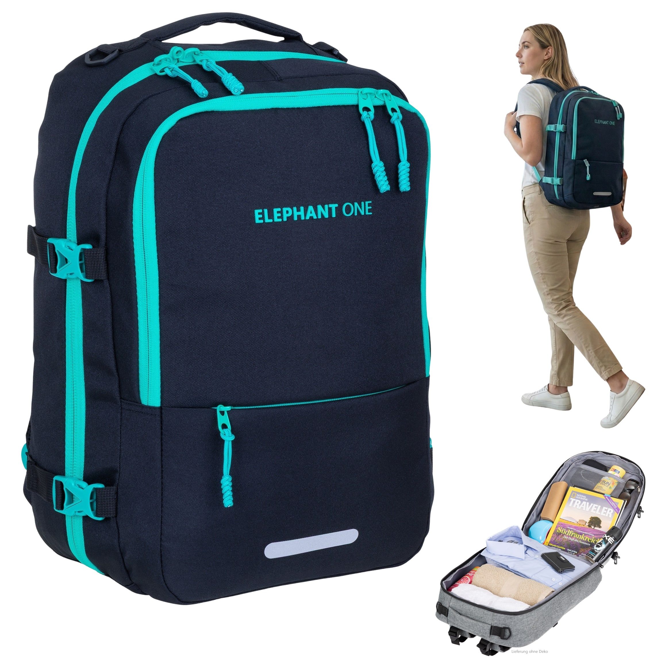Reiserucksack Handgepäck Fly Kabinen Daypack Herren Damen Laptopfach