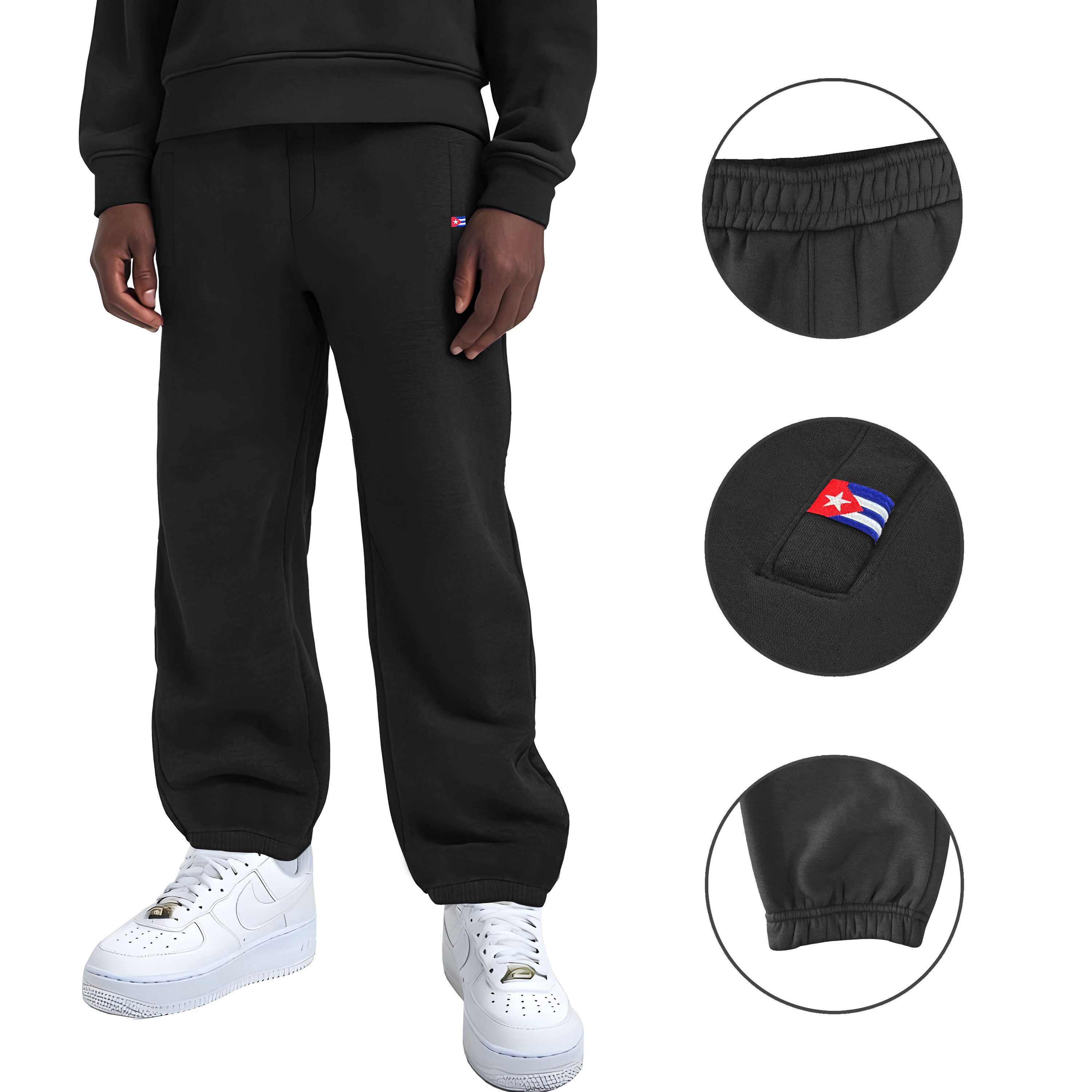 CUBAIANS Jogginghose Caonao Herren Baggy Pant Hose Freizeit Loose Fit Sweat günstig online kaufen