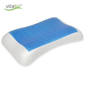 Vitabo Nackenkissen Vitabo Komfortables Kopfkissen mit kühlender Gelauflage I ergonomisches Seitenschläferkissen Nackenkissen – Viscoschaum 100% Lyocell Bezug, 1-tlg.