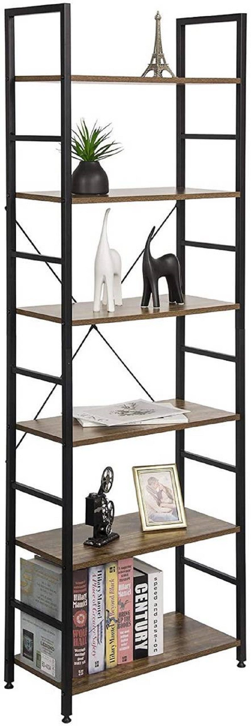 EUGAD Bücherregal, 1-tlg., Standregal, Küchenregal, 6 offenen Regalebenen günstig online kaufen