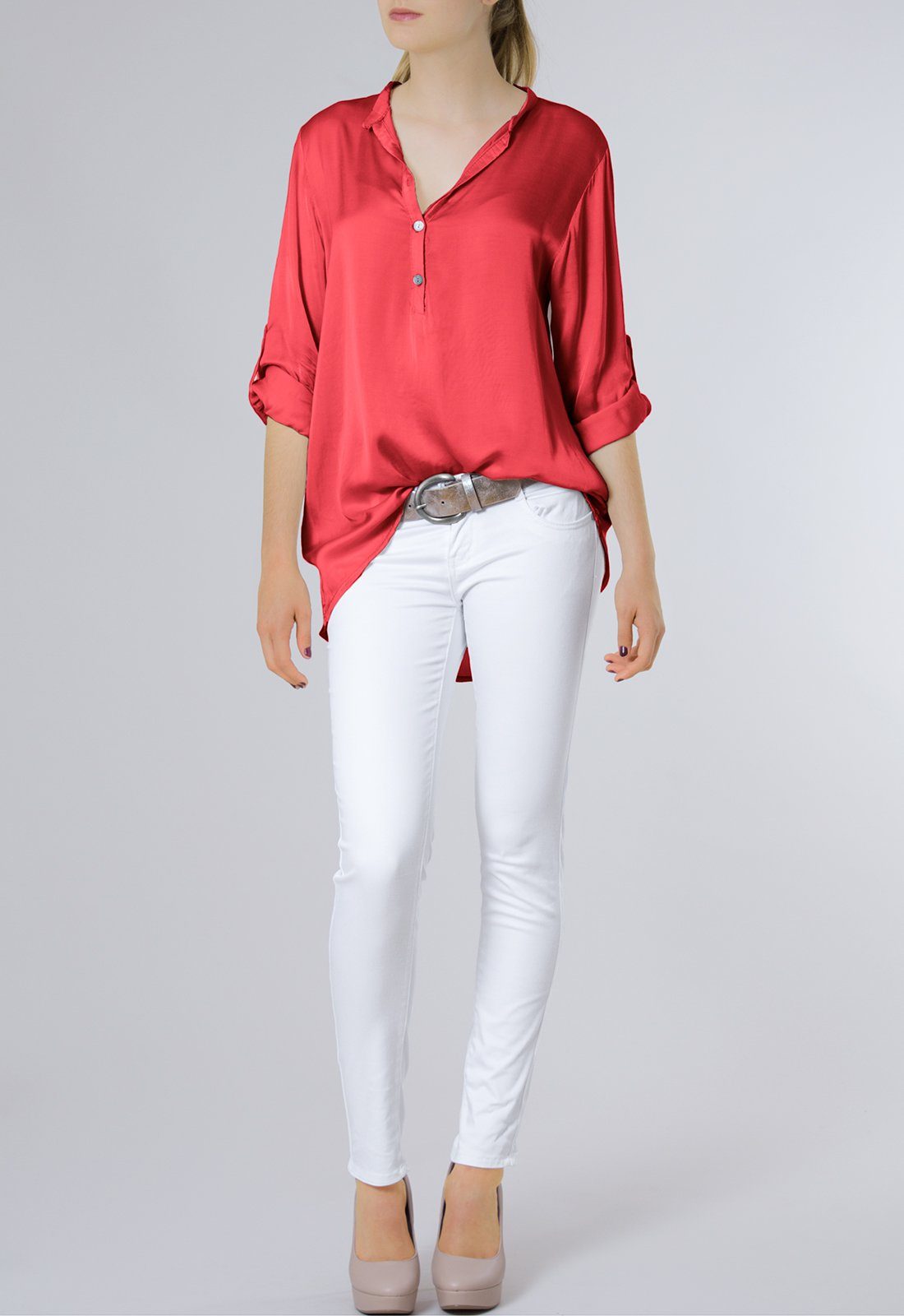 Caspar Shirtbluse BLU003 lässig elegante Damen günstig online kaufen