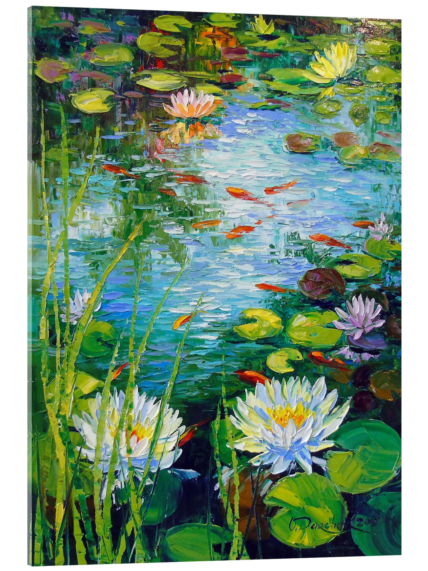 Posterlounge Acrylglasbild Olha Darchuk, Faszinierender Teich, Malerei
