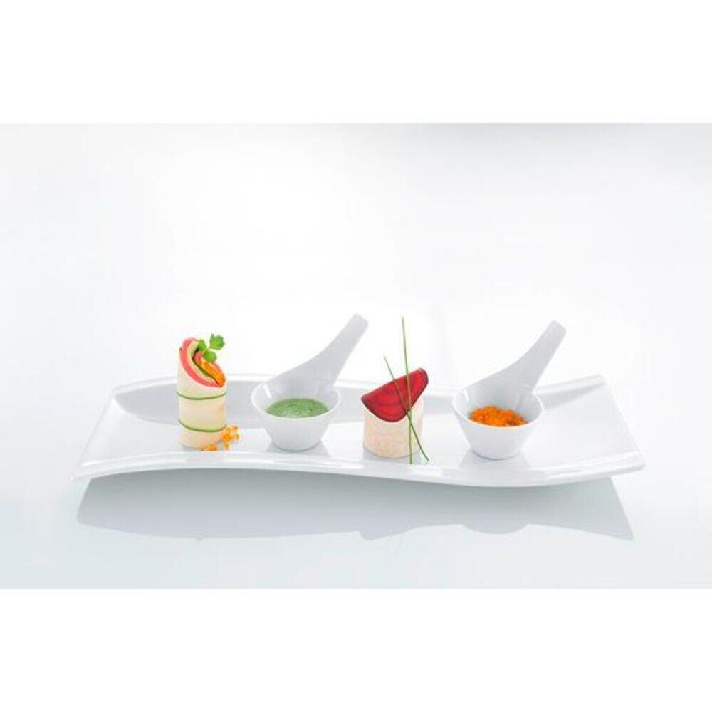 Villeroy & Boch Teller Antipasti-Teller 42x15 cm NewWave, (1 St), Antipasti-Teller, 42,00cm, Premium Porcelain, Weiß – Bild 3 von 4