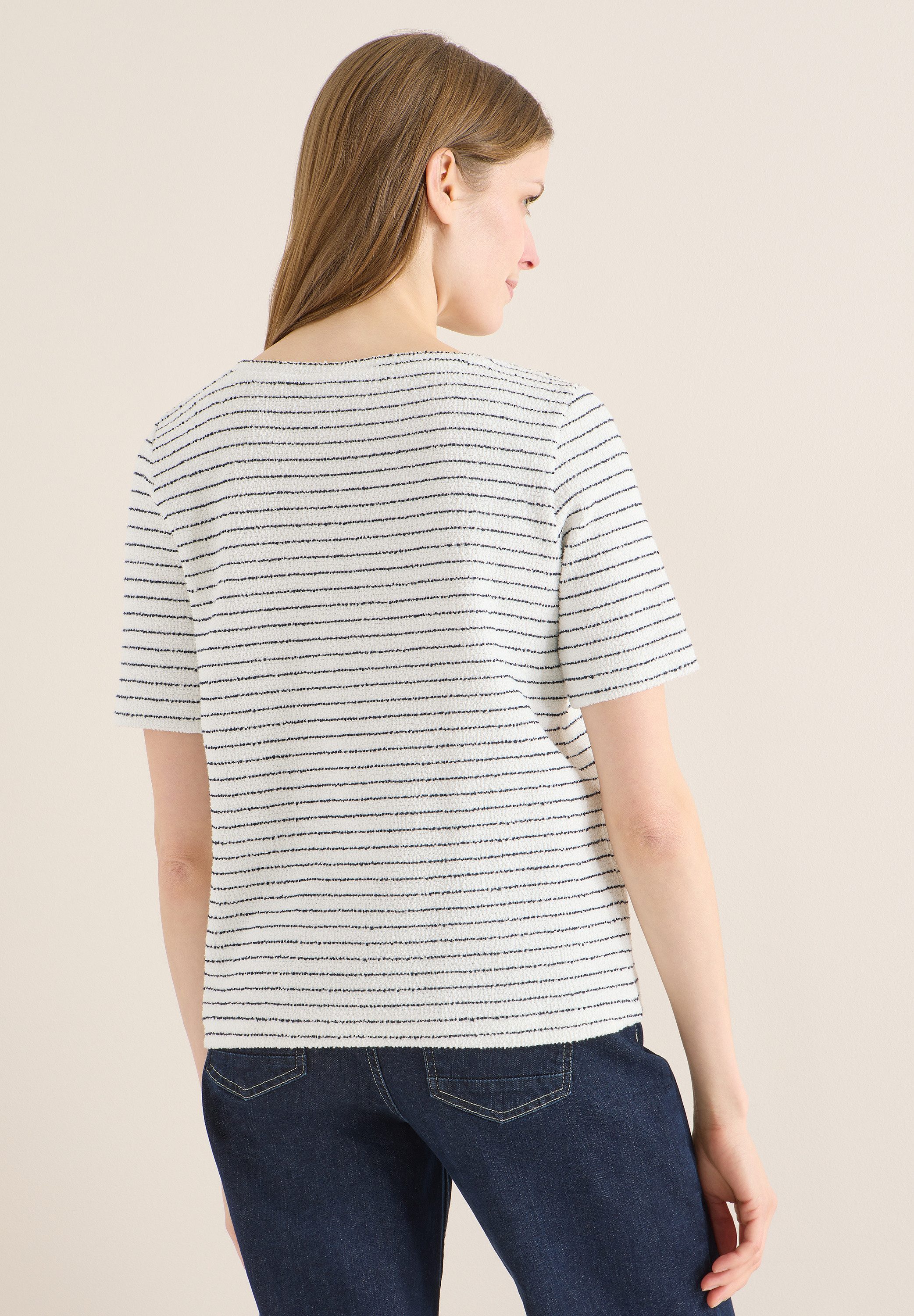 CECIL Rundhalsshirt mit U-Boot-Ausschnitt günstig online kaufen