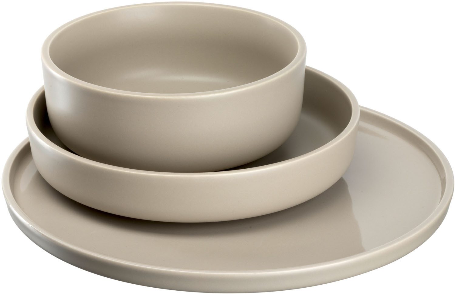 LEONARDO Geschirr-Set ROMA, Geschirrset, 12-teilig (12-tlg), 4 Personen, Keramik, Service, spülmaschinengeeignet