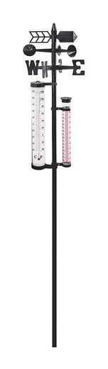 dynamic24 Außenwetterstation (XL Garten Wetterstation 145cm Barometer