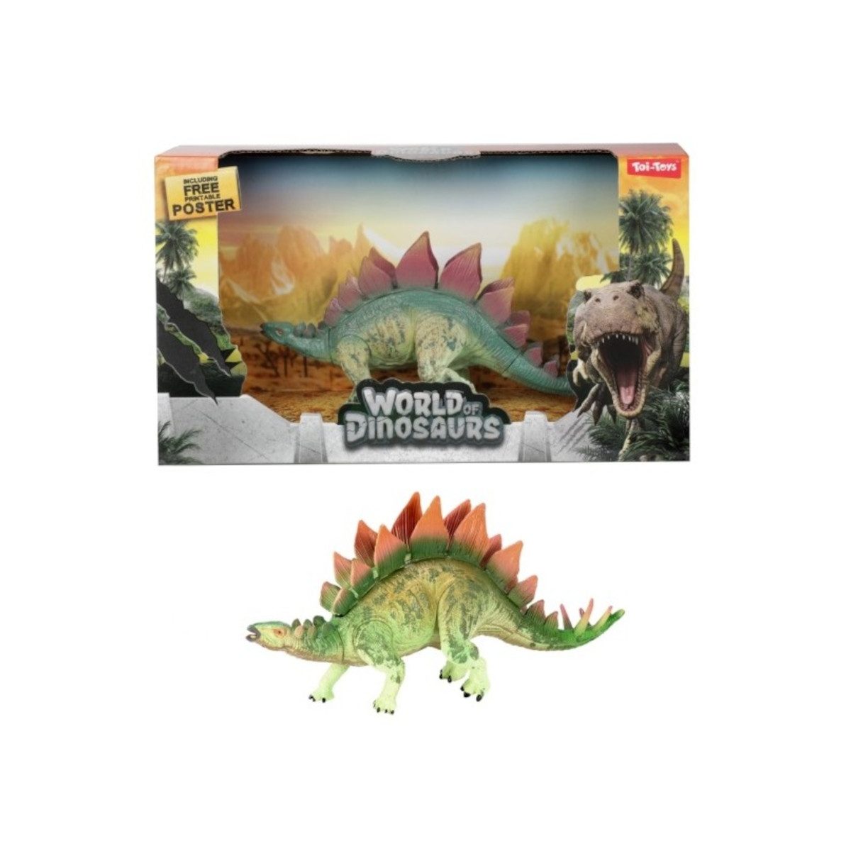 Toi-Toys Spielfigur WORLD OF DINOSAURS Dino mittel im Karton, Mittelgroßer Dinosaurier