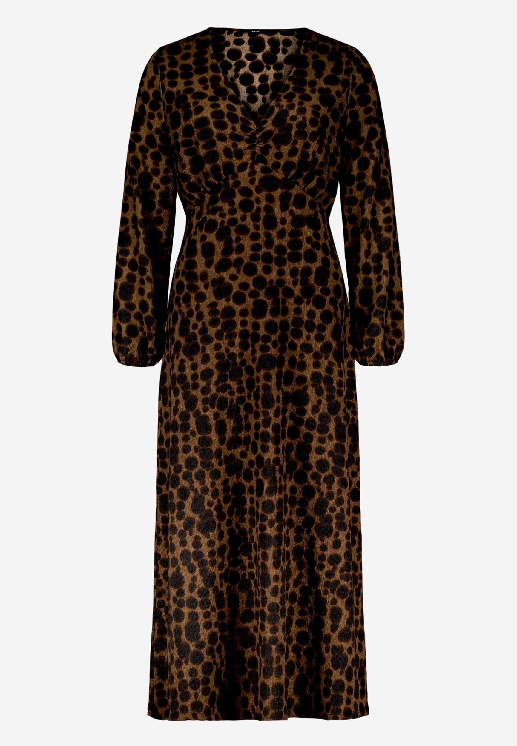 Zero Abendkleid Kleid Lang 1/2 Arm, Brown/Black