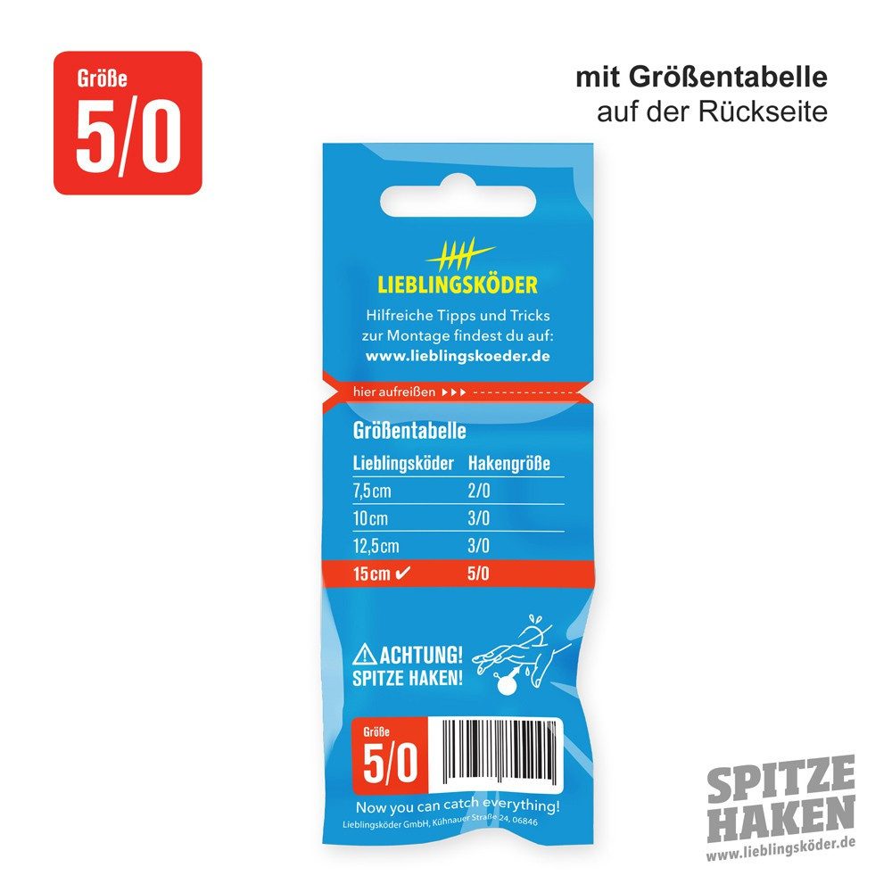 Lieblingsköder Jighaken Lieblingsköder Spitze Haken 5/0 - 2 Jighaken