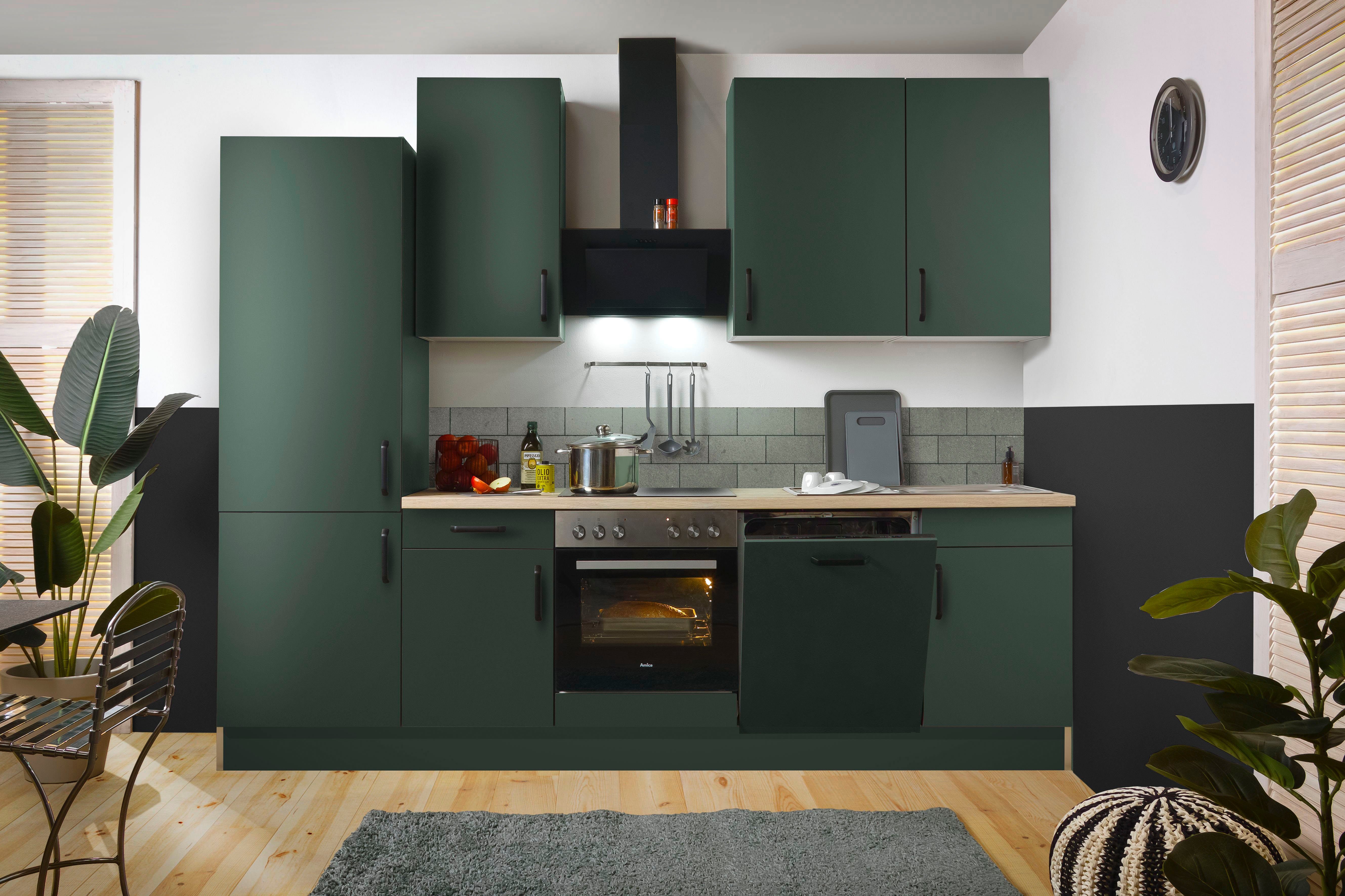 wiho Küchen Küchenzeile "Simi", mit verstellbaren Füßen, Breite 280 cm, wah günstig online kaufen