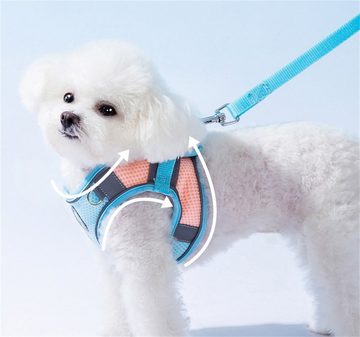 Dekorative Hunde-Geschirr Hunde-Geschirr, für Hunde Weich Vest mit Reflexstreifen, Geeignet für kleine und mittelgroße Hunde