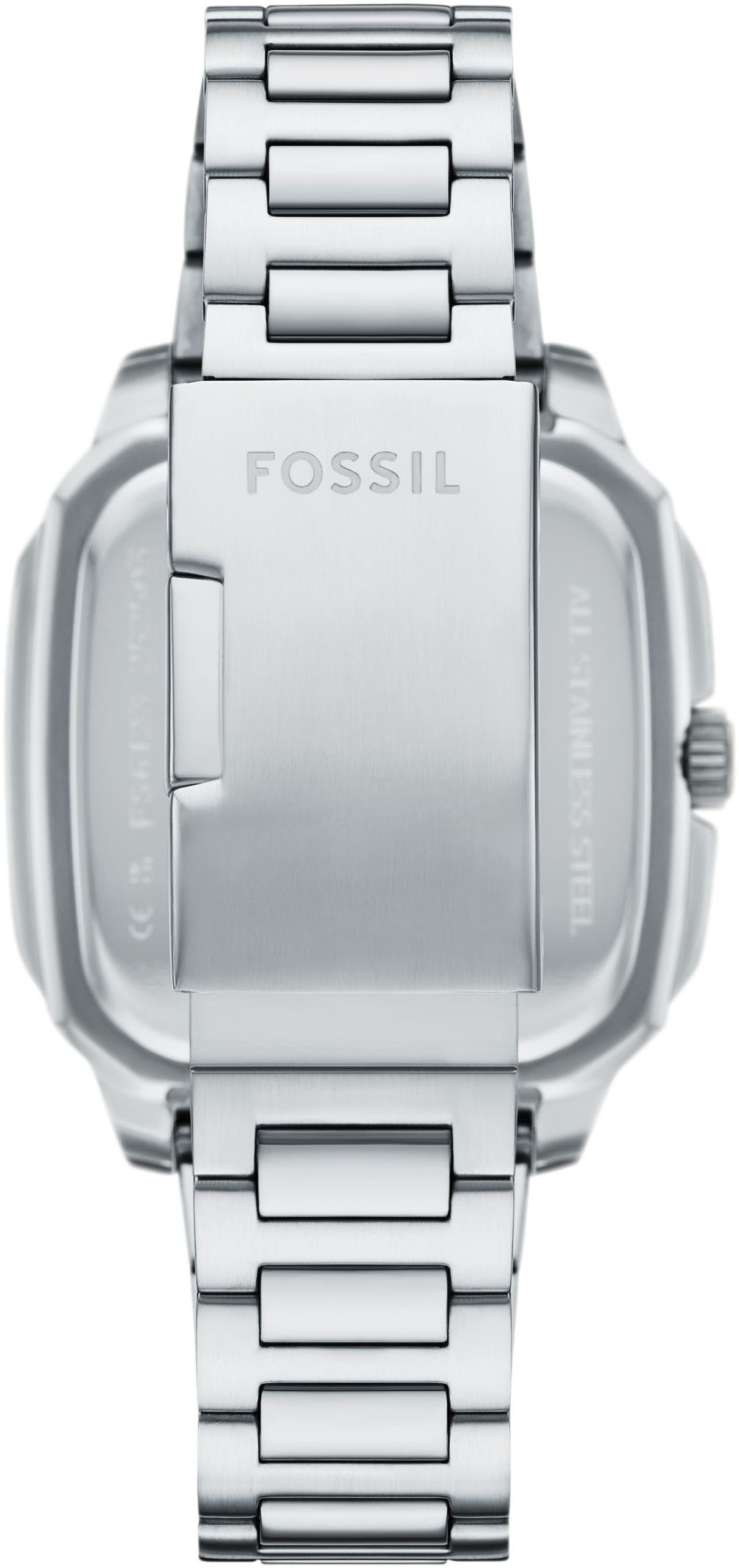 Fossil Quarzuhr Crosby FS6122, Armbanduhr, Herrenuhr, Edelstahlarmband, analog, Tag