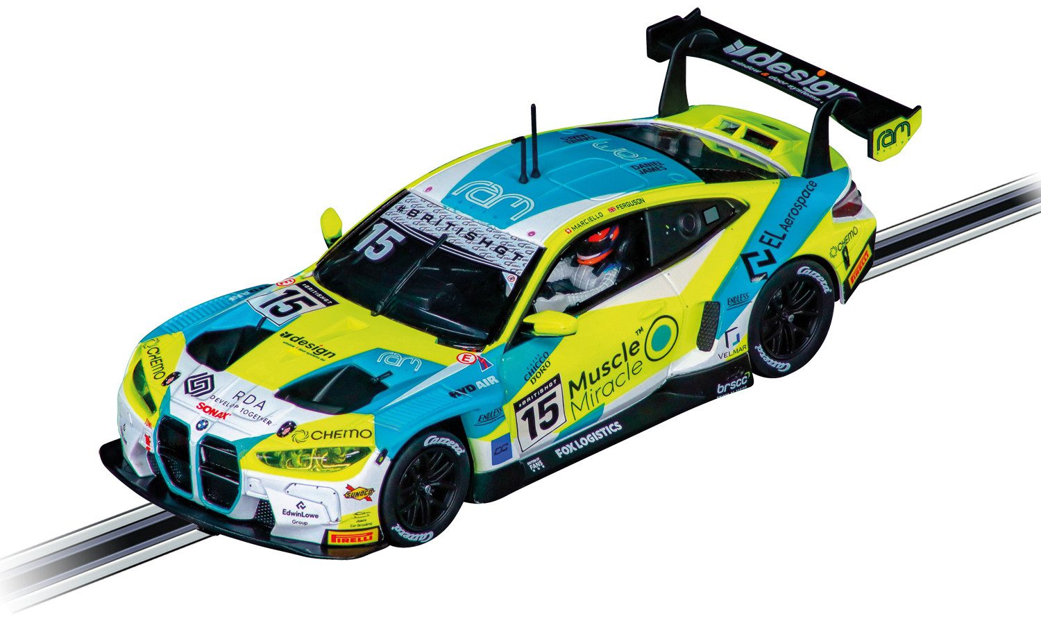 Carrera® Rennbahn-Auto 20027832 - Evolution BMW M4 GT3 "RAM Racing, No. 15" British GT 2024