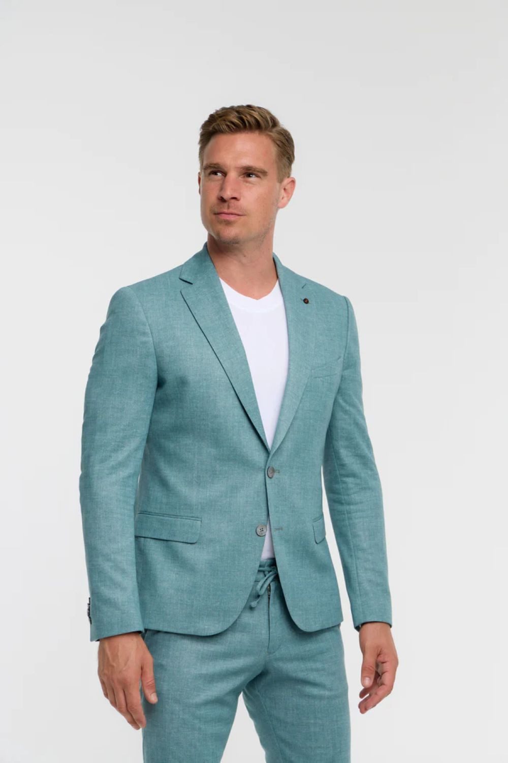 ZUITABLE Sakko – Slim Fit Herren Jersey-Sakko für Business & besondere Anlässe - Brusttaschenfutter als Einstecktuch nutzen