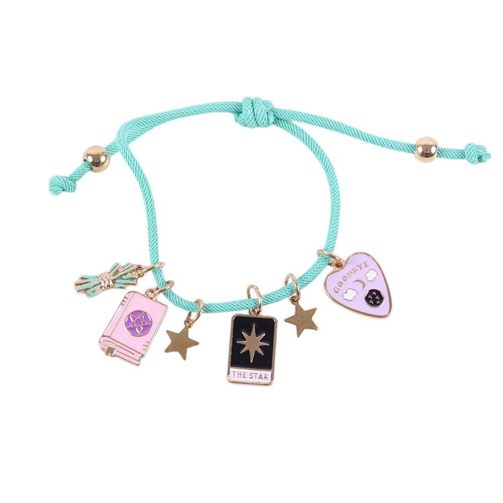 Something Different Charm-Armband Mini Witch's Altar Charm Armband – Türkis mit Emaille-Charms Kawaii