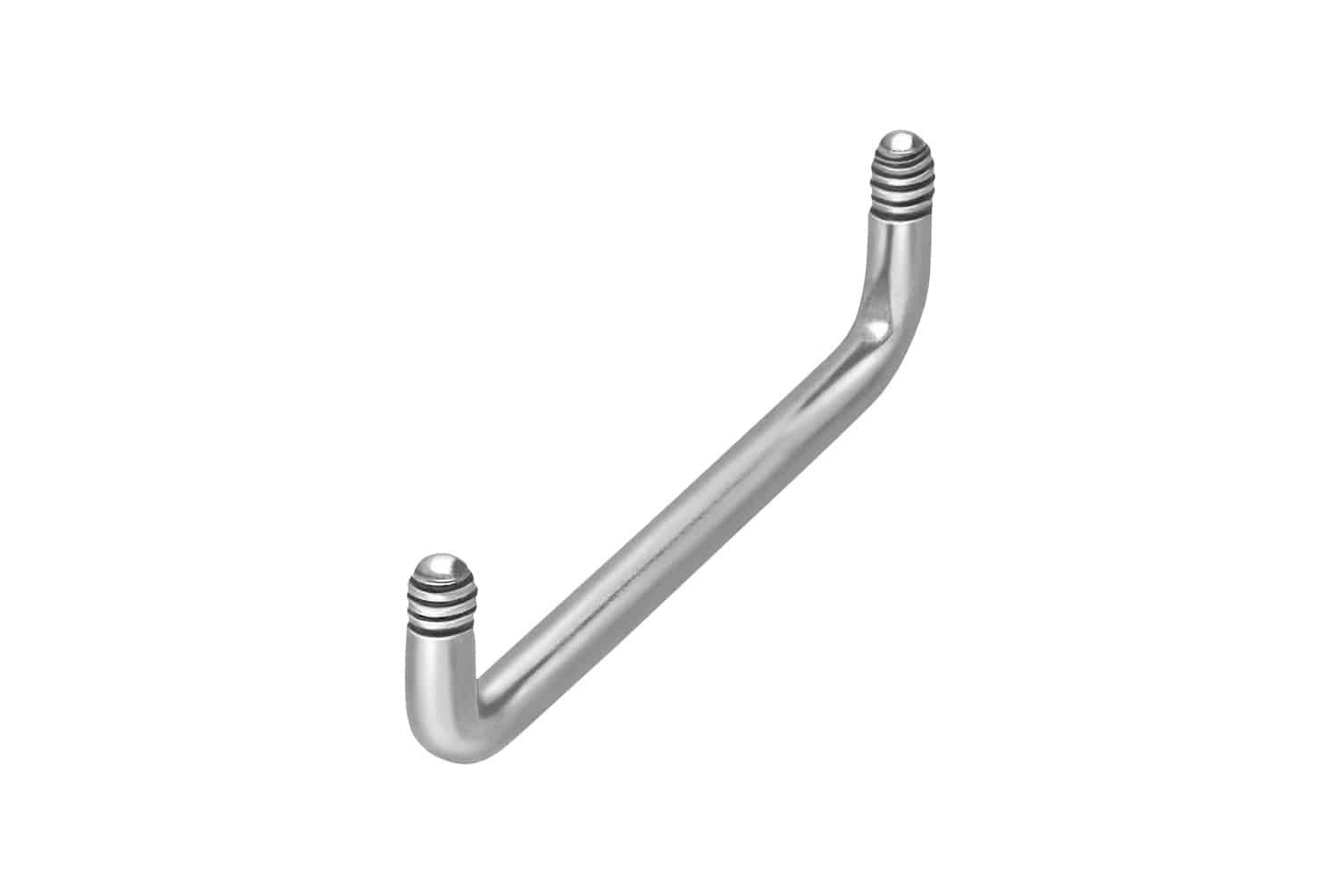 PIERCINGLINE Piercing-Implantat Titan Surface Barbell (90 Grad) ohne Kugeln (Surface Barbells, 1-tlg)