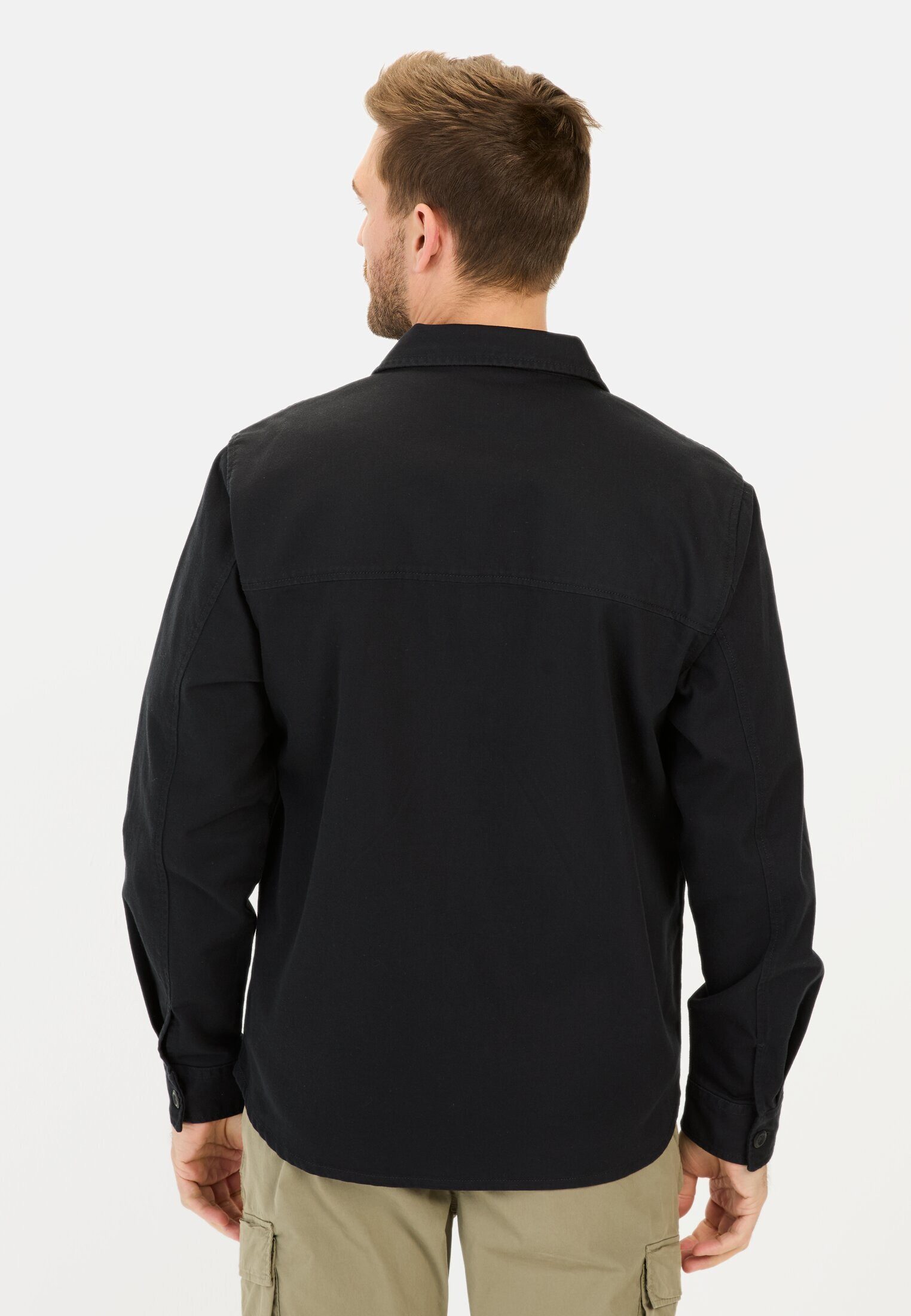 camel active Hemdjacke aus reiner Baumwolle Langarm Hemdblusenkragen Marken günstig online kaufen