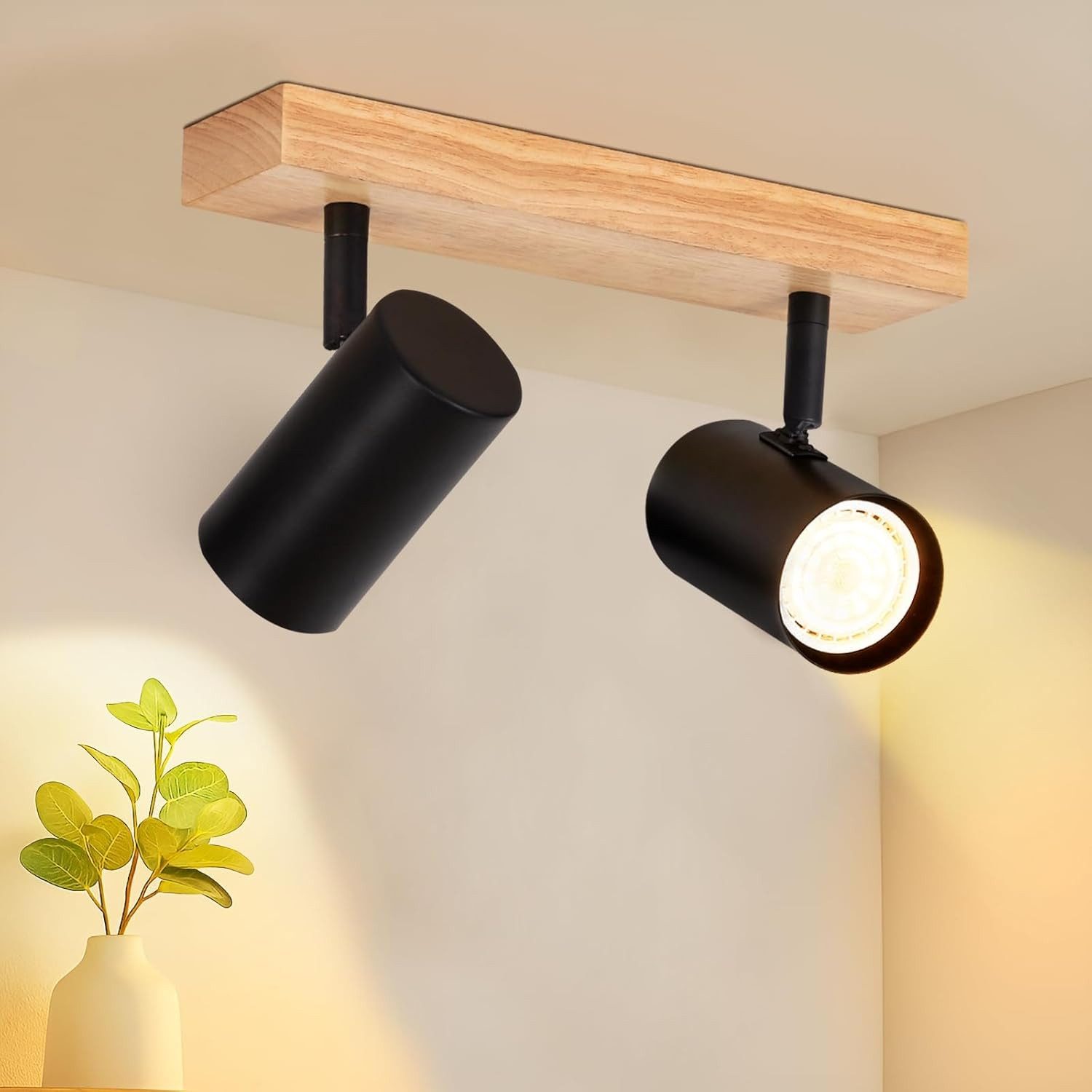 ZMH Deckenstrahler 1/2/3Flammig GU10- Modern Deckenlampe 330°Schwenkbar Whonzimmer, ohne Leuchtmittel