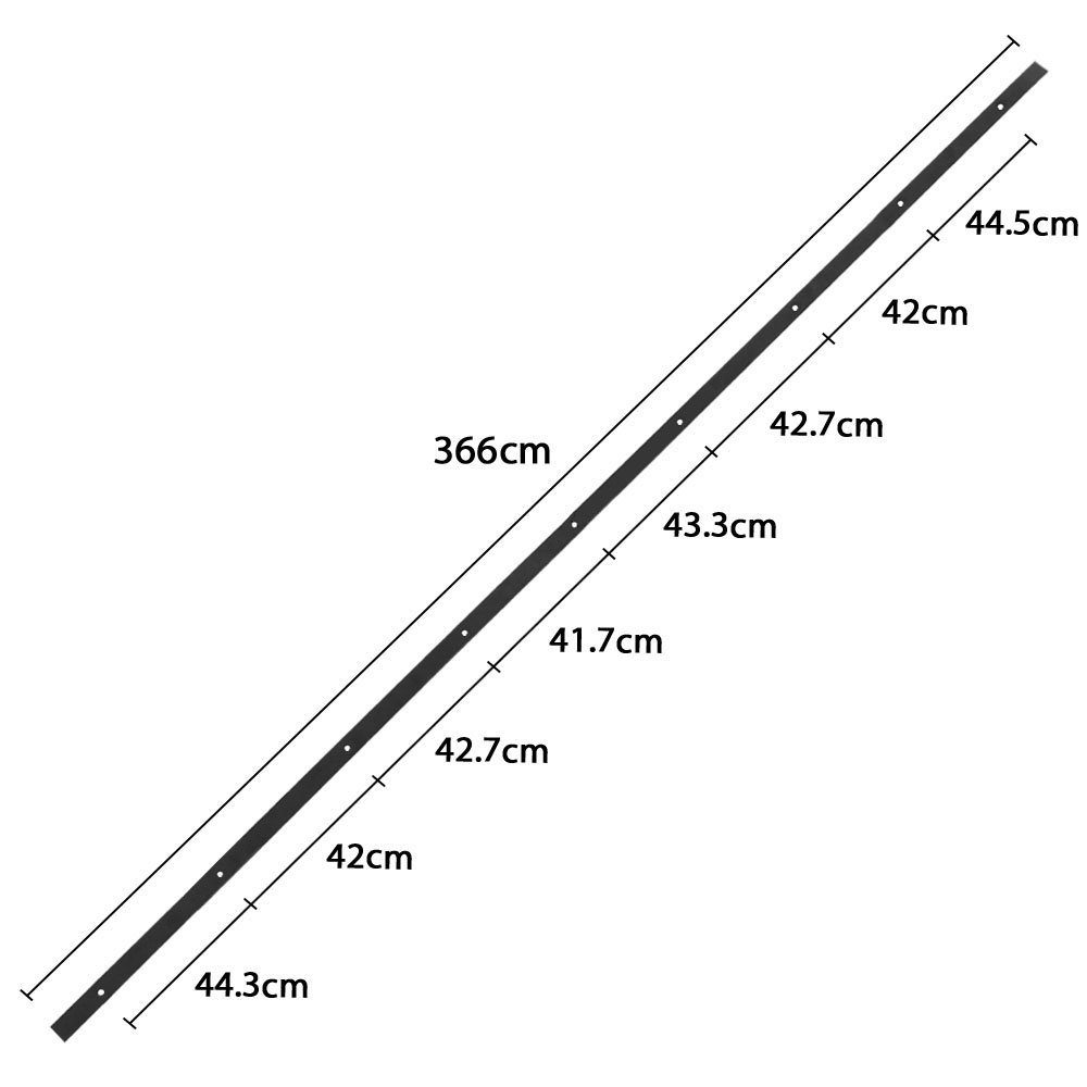 Yaheetech Schiebetür, 366/396/488 Schiebetürsystem, cm Laufschiene