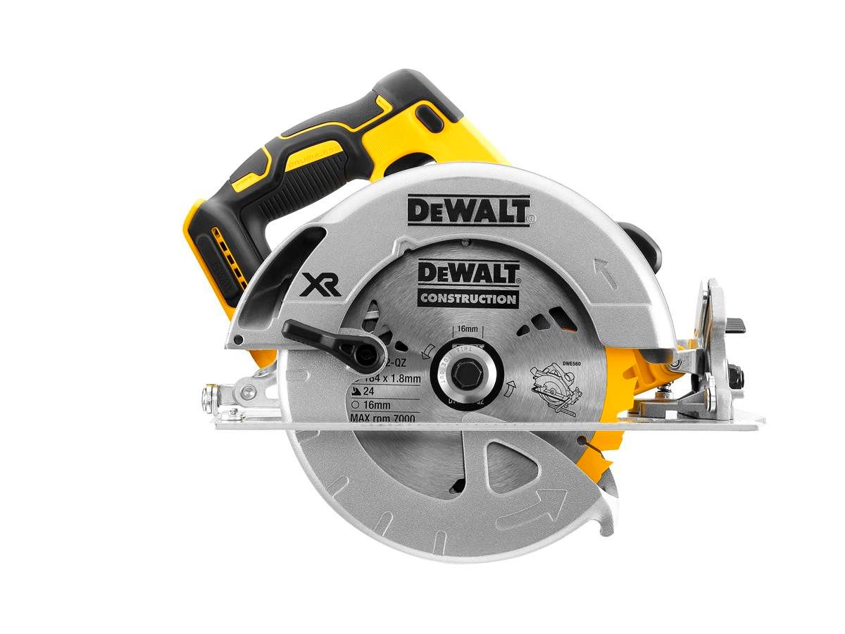 DeWalt Akku-Handkreissäge 18V / Basisv, Set, ohne Akku und Ladegerät, Sägeblatt-Ø: 184 x 16 mm, inkl. T STAK-Box VI
