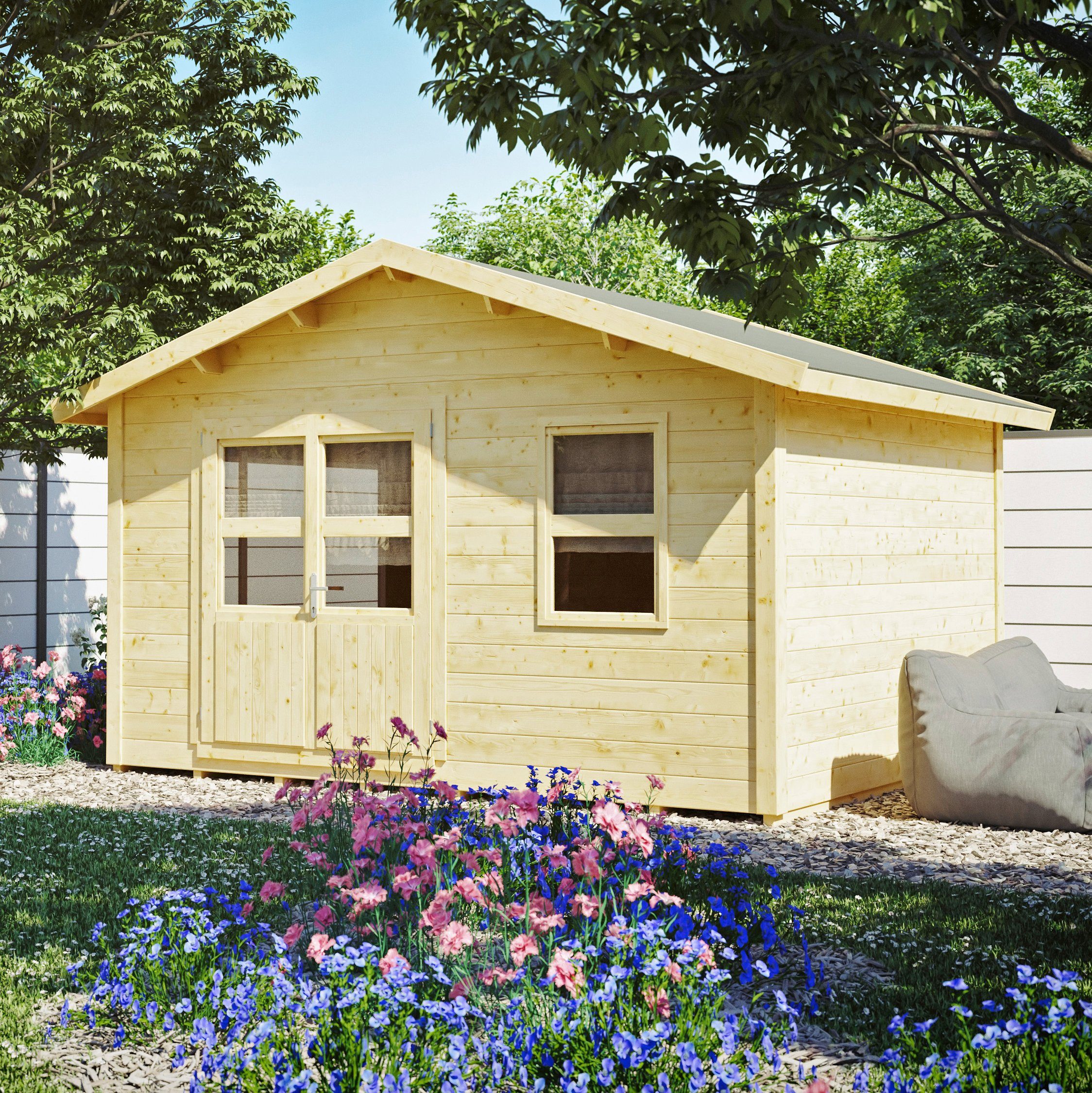 KONIFERA Gartenhaus »Blankenese 5«, BxT 412x343 cm online kaufen OTTO