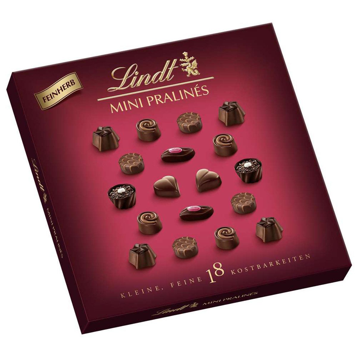 LINDT Schokolade, Lindt Mini Pralines feinherbe Schokolade Pralinenmischung 90g