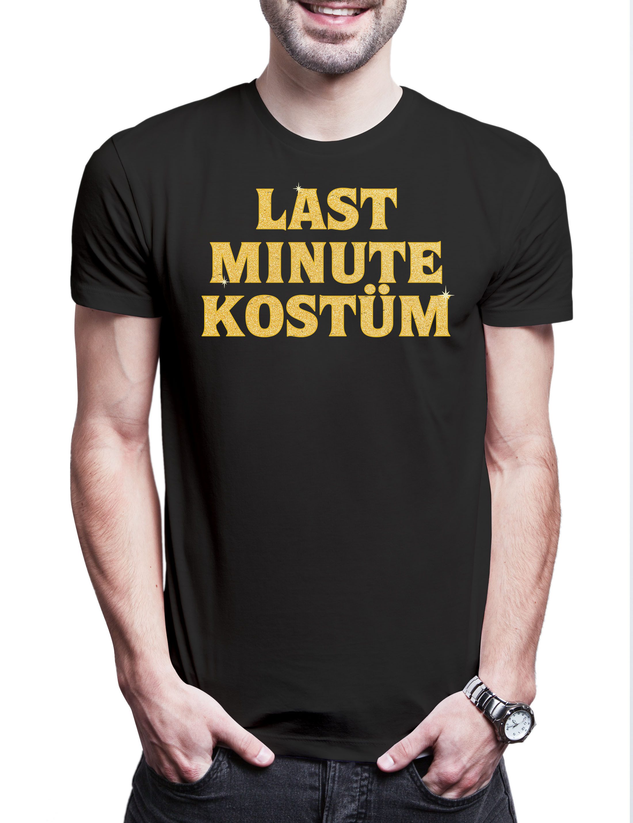 Print-Shirt Last Minute Kostüm Herren T-Shirt Fasching Karneval