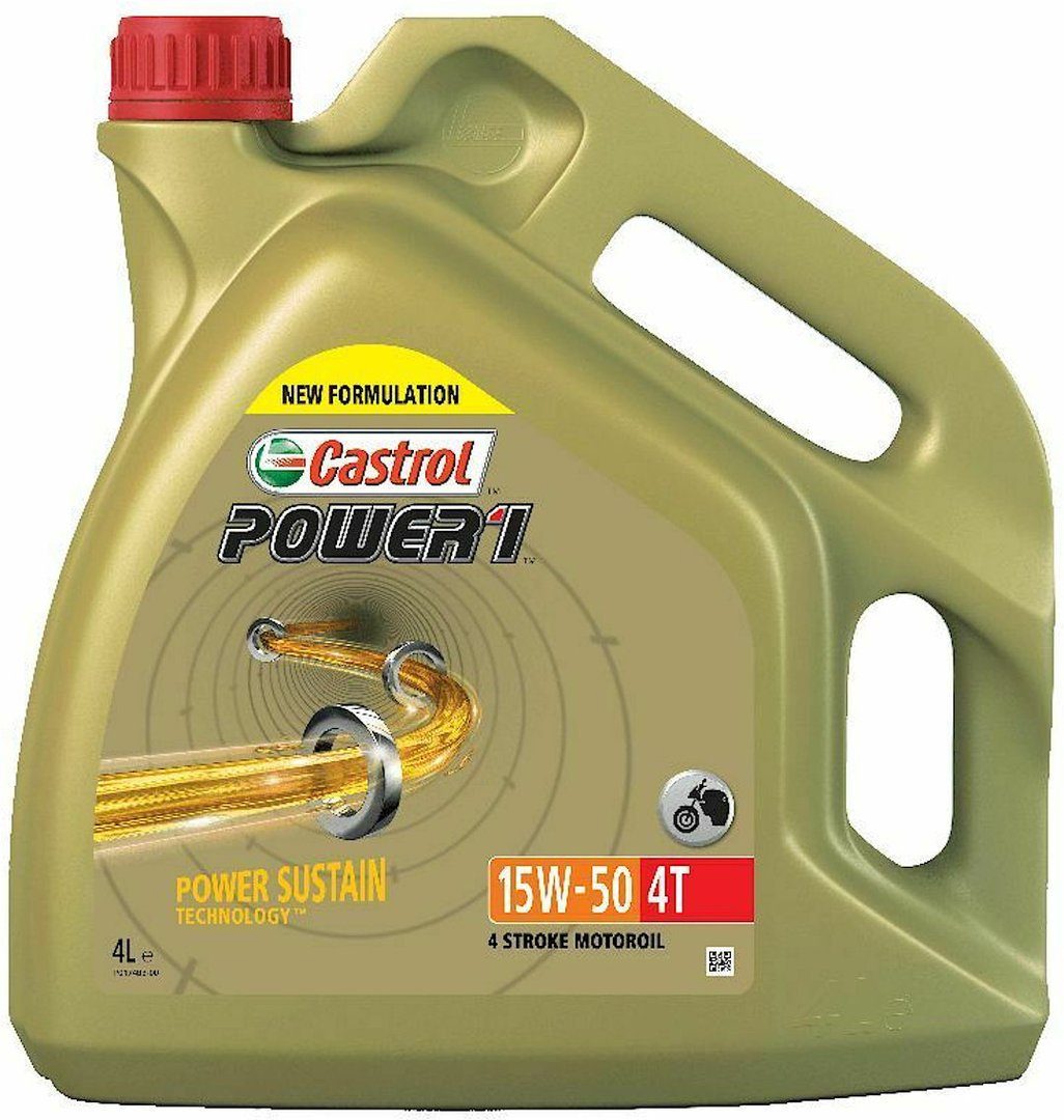 Castrol Multifunktionsöl Power 1 4T 15W-50 Motoröl 4 Liter