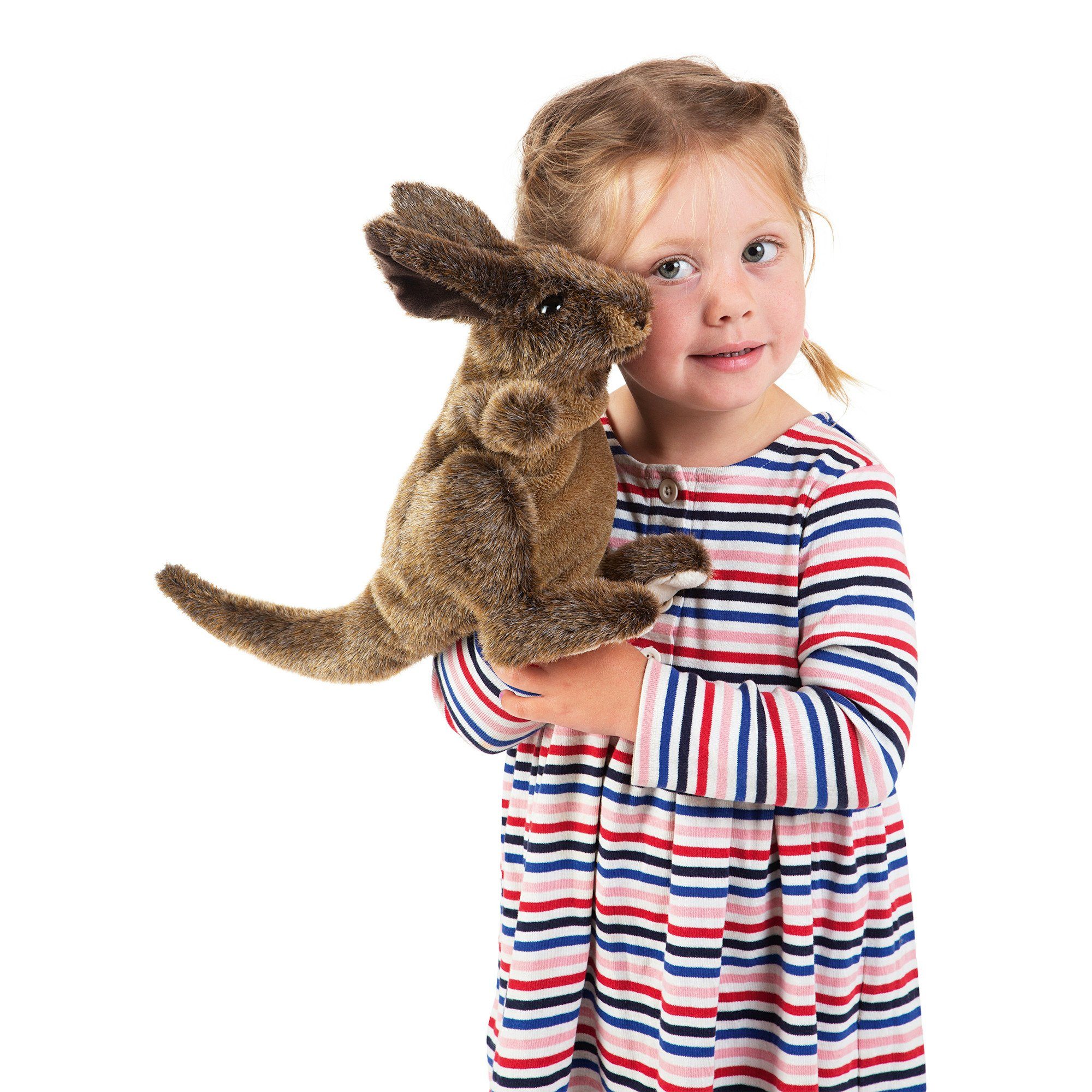 Folkmanis Handpuppen Handpuppe Folkmanis Handpuppe Junges Känguru 3170 (Packung)