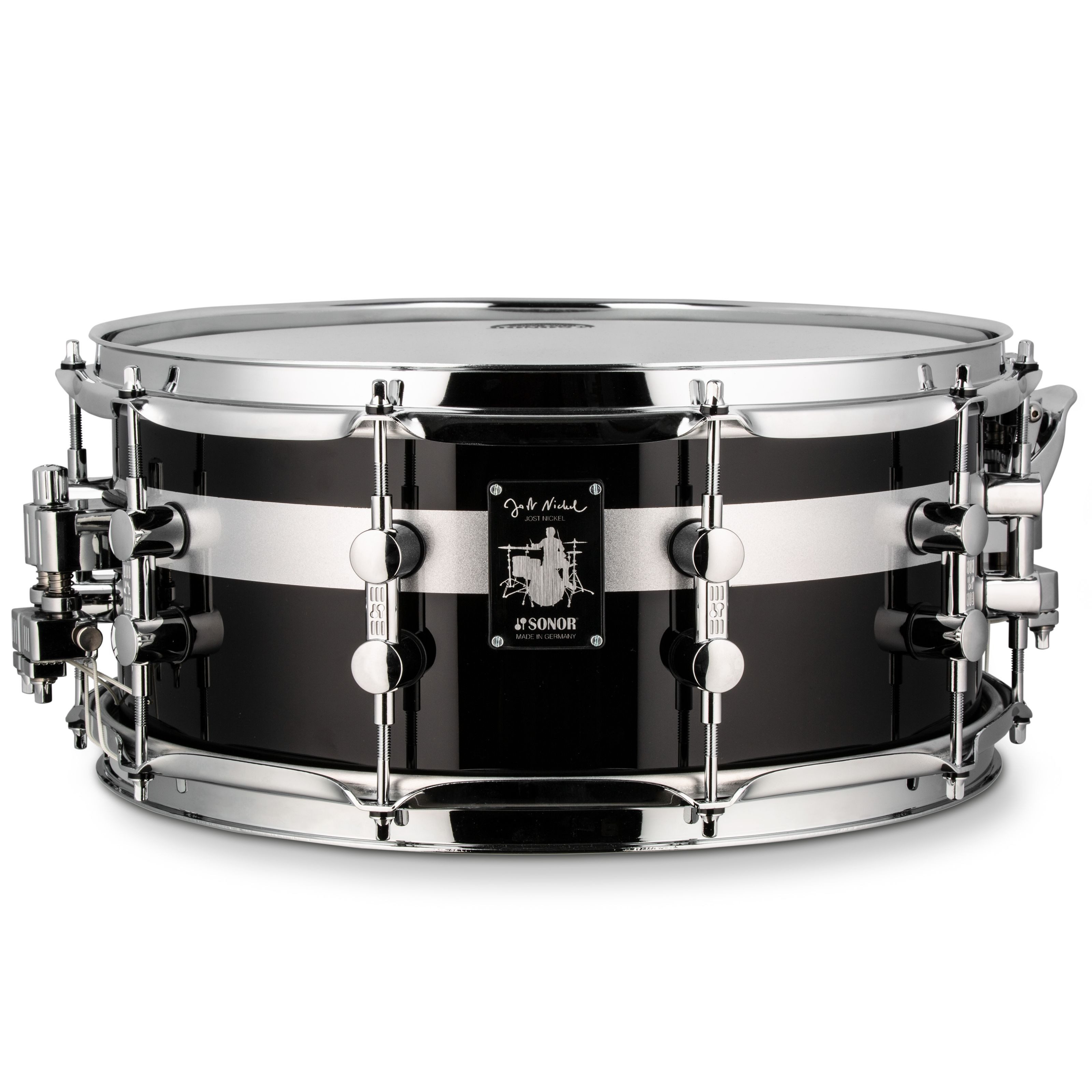 SONOR Snare Drum, Schlagzeuge, Snare Drums, Jost Nickel Snare Drum 14"x6,25" Piano Black/Silver - Snare Drum