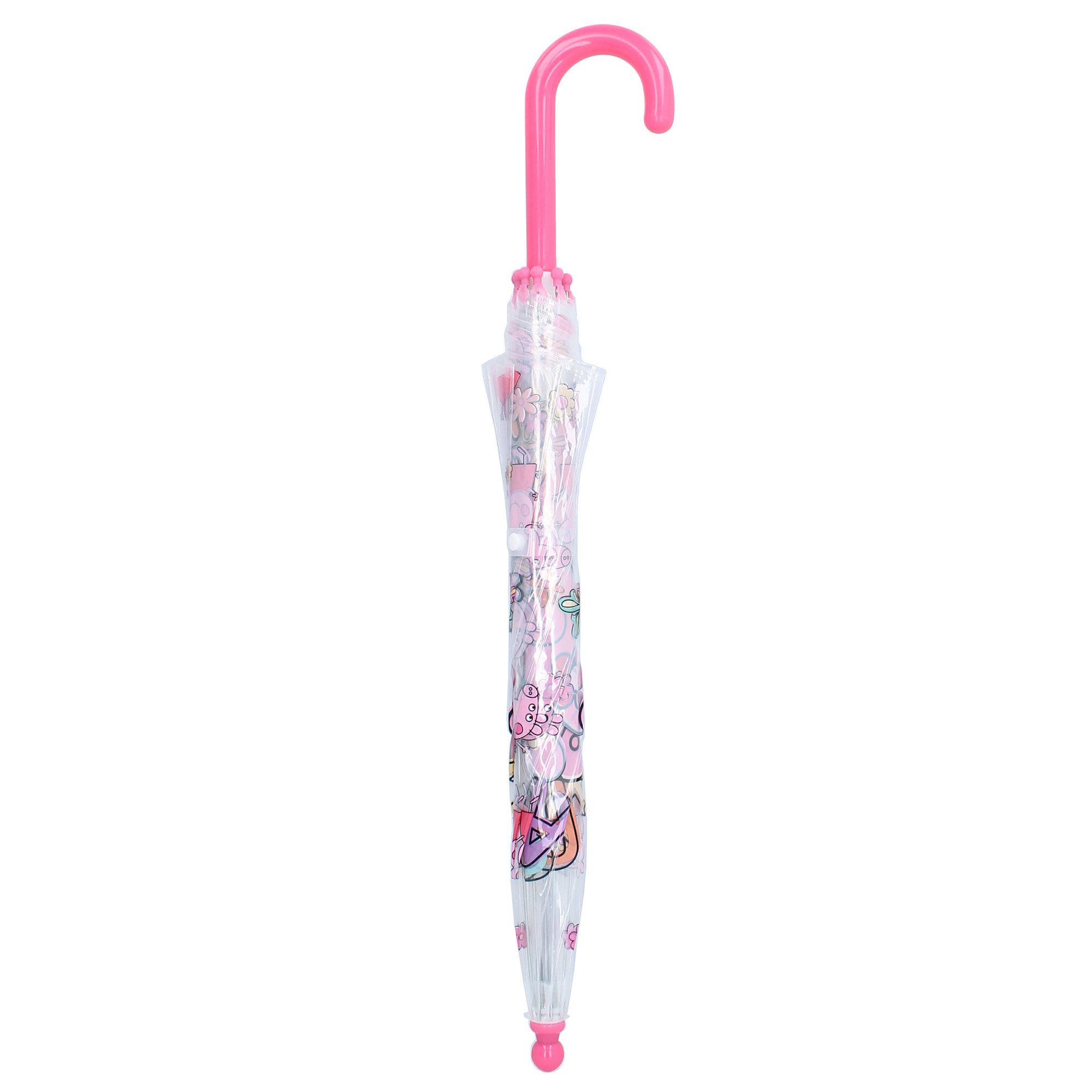 Peppa Pig Partnerschirm Schirm Ø 71 cm – Bunter Regenschirm für Kinder mit Peppa Pig Muster – Bild 5 von 5