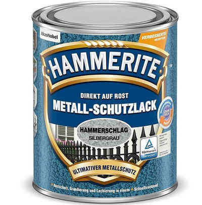 Hammerite  Metallschutzlack Silbergrau glänzend / 62098, hochgradig Witterungsbeständig, Wasserabweisend