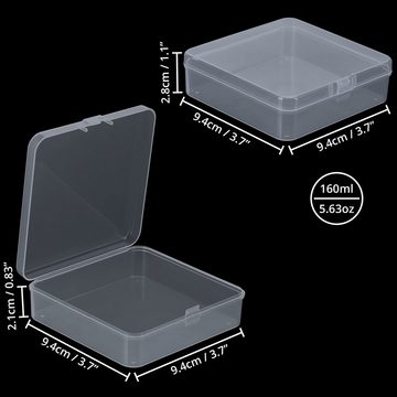 Belle Vous Aufbewahrungsbox Kleine Kunststoffbehälter mit Schnappdeckel (24 Stück), Small Plastic Boxes with Snap Lid (24 pcs)