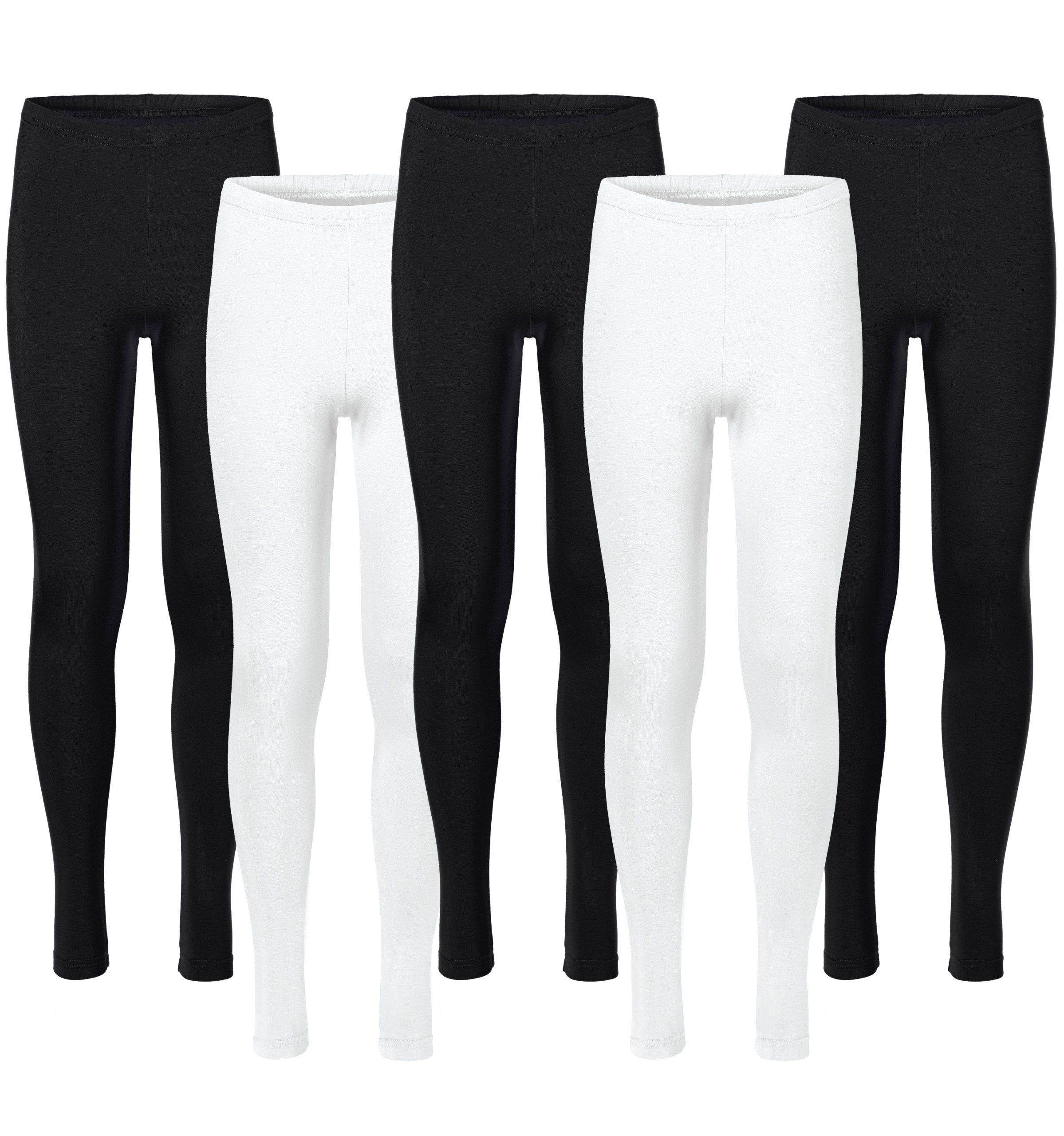 Leggings 5er Pack Mädchen Lange Hose Freizeithose MS10-130