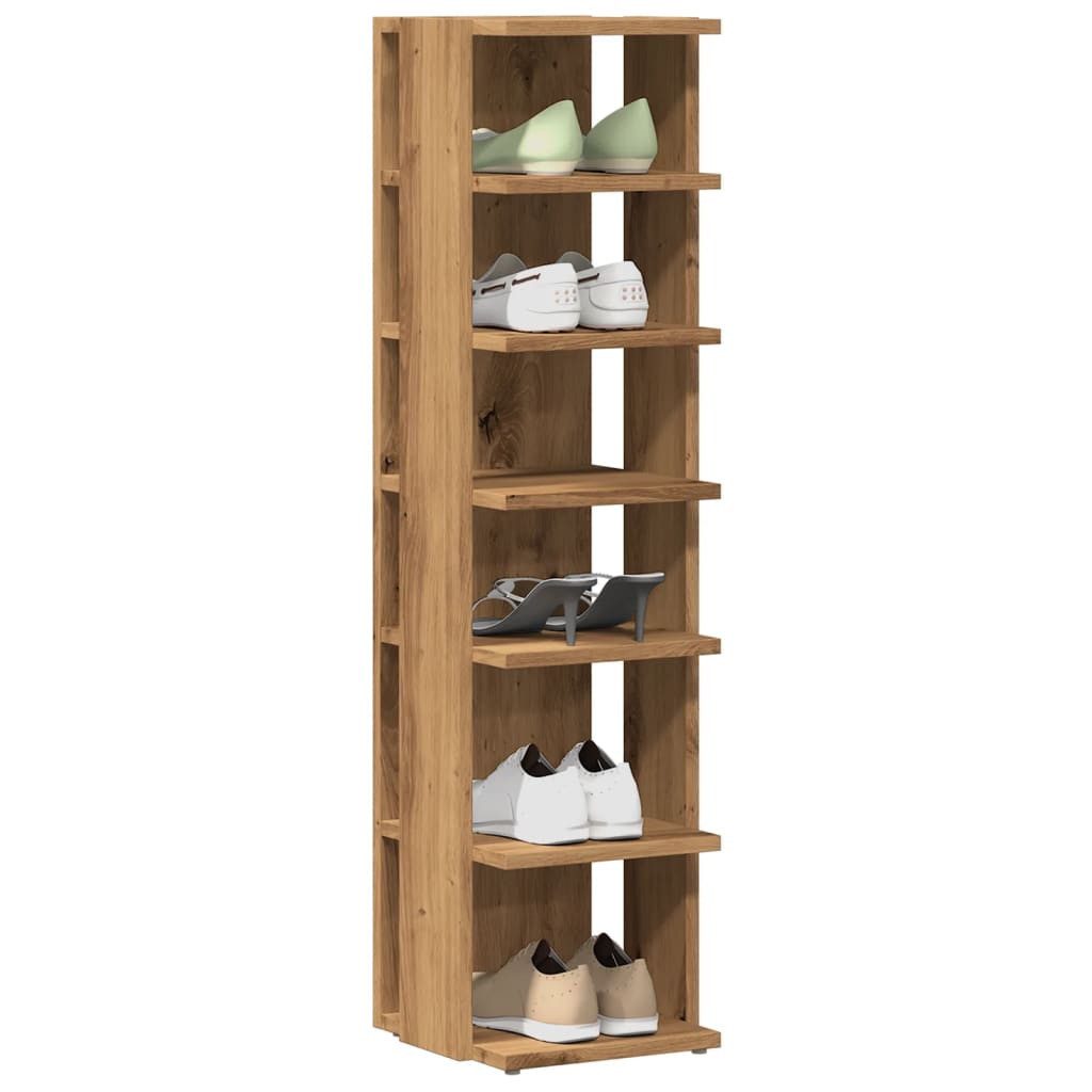 vidaXL Schuhschrank NA Schuhregal Schuhschrank Artisan-Eiche 28x27x102 cm Spanplatte