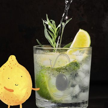 Mr. & Mrs. Panda Glas Avocado Glücklich - Transparent - Geschenk, Frucht, Chaos, Vegan, Gin, Premium Glas, Magisches Design