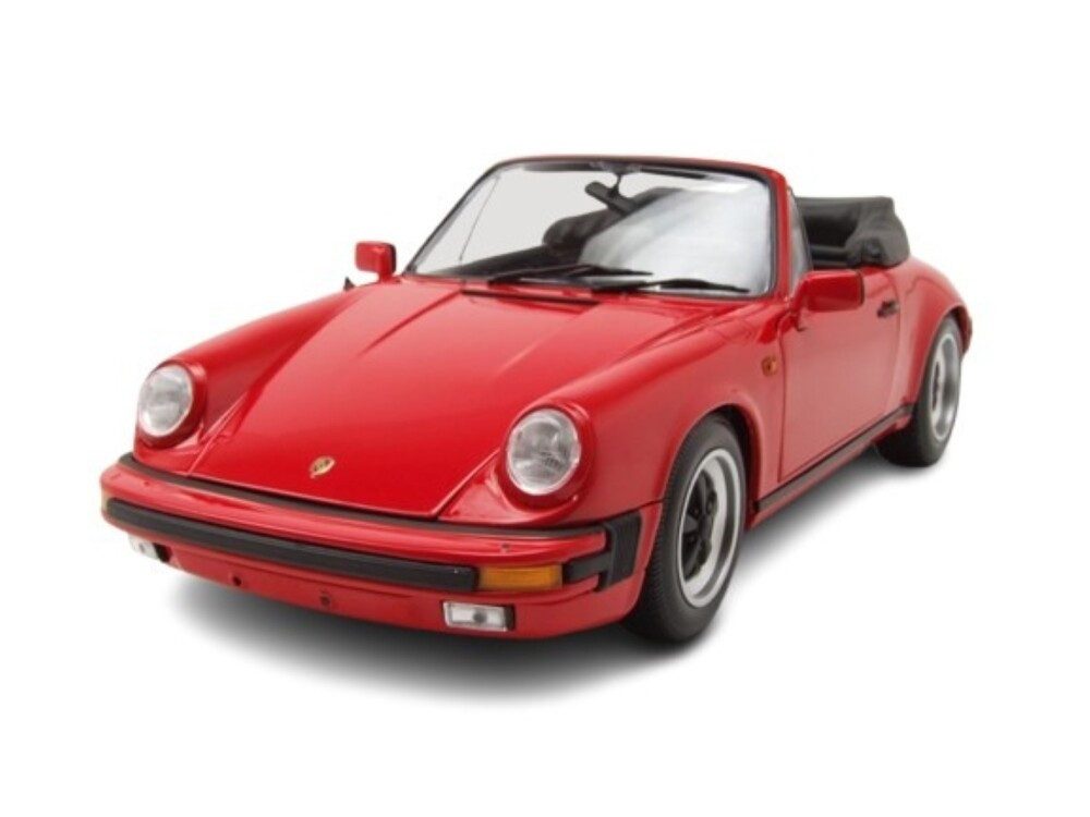 Minichamps Modellauto Porsche 911 Carrera Cabrio 1983 rot, Maßstab 1:18