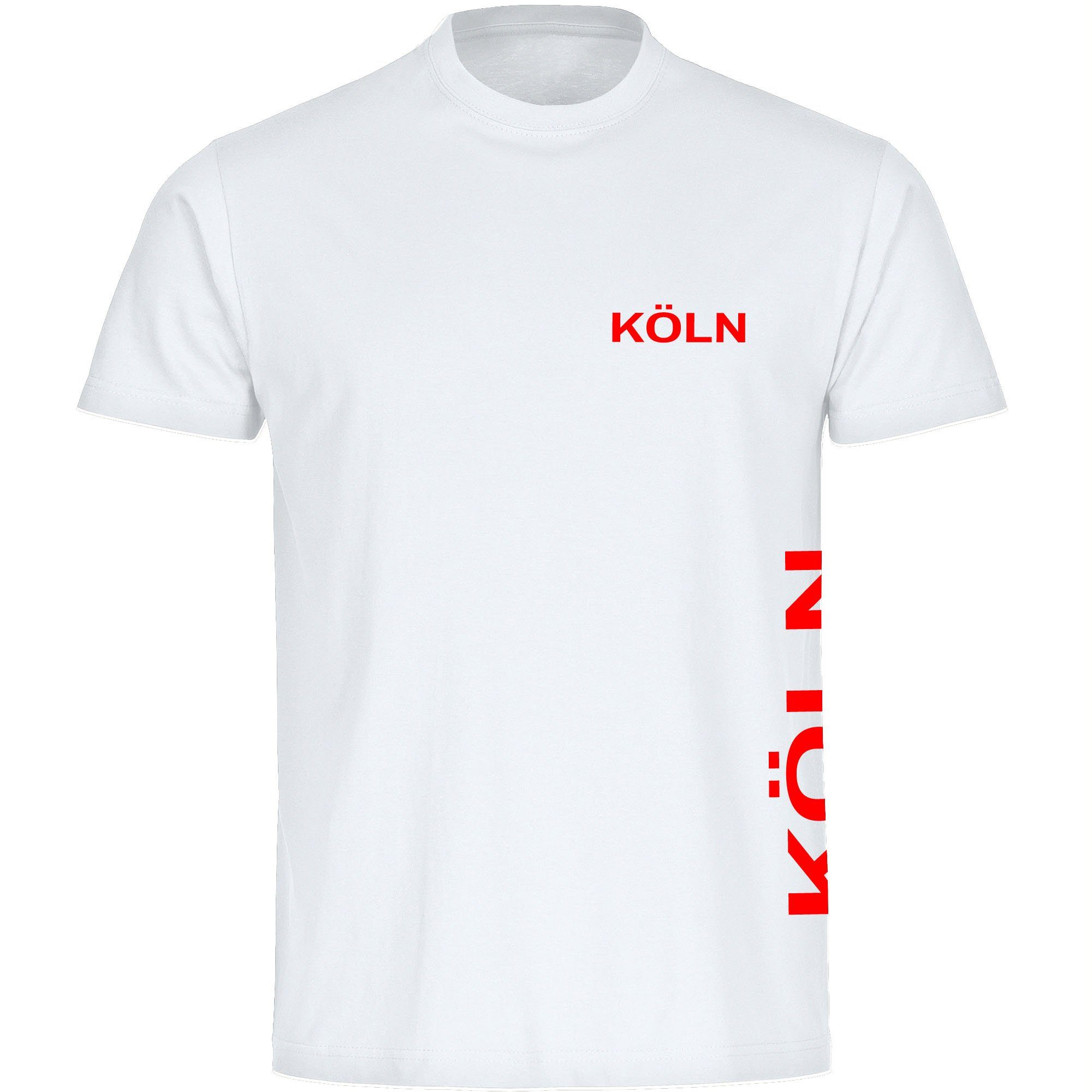 multifanshop T-Shirt Kinder Köln - Brust & Seite - Boy Girl