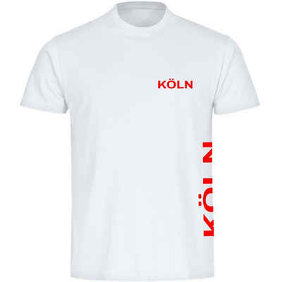 multifanshop T-Shirt Herren Köln - Brust & Seite - Männer