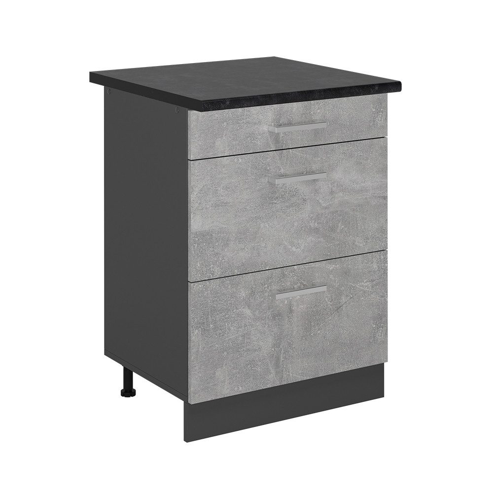 Vicco Unterschrank R-Line, Beton/Anthrazit, 60 cm günstig online kaufen