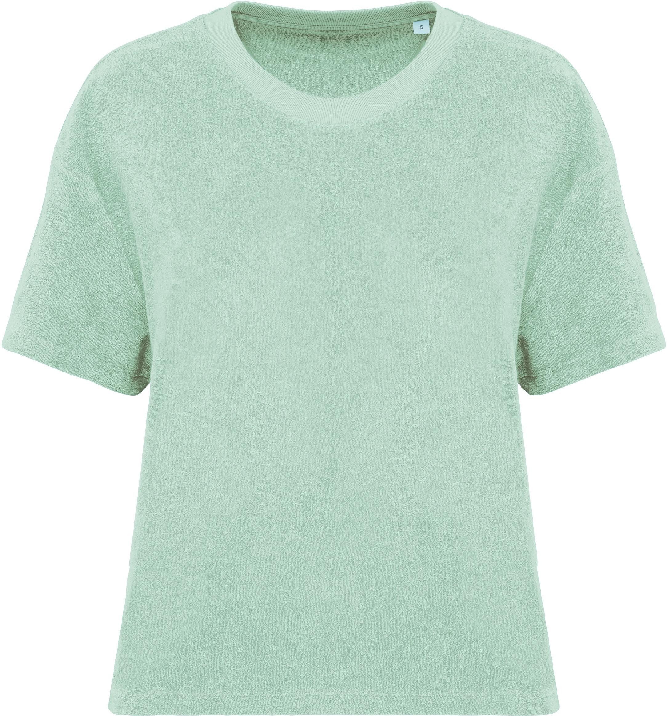 Native Spirit Rundhalsshirt Damen-T-Shirt aus Frottee