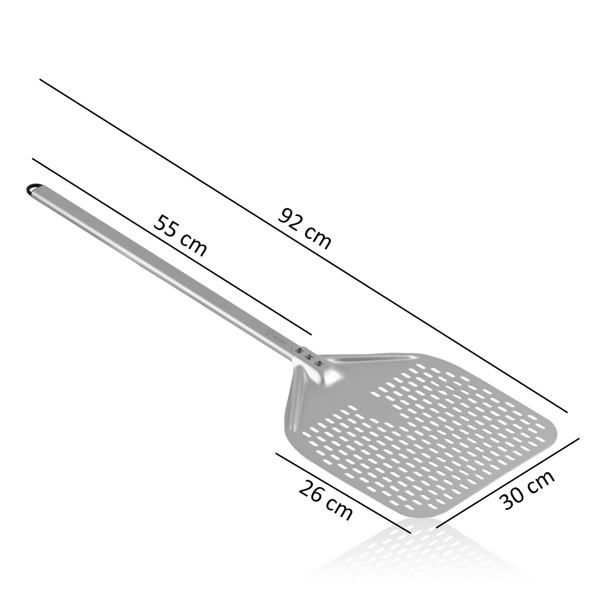 BBQ-Toro Pizzaschieber Aluminium Pizzaschaufel 30 x 26 cm, Pizzaheber, Pizzaschieber – Bild 4 von 5