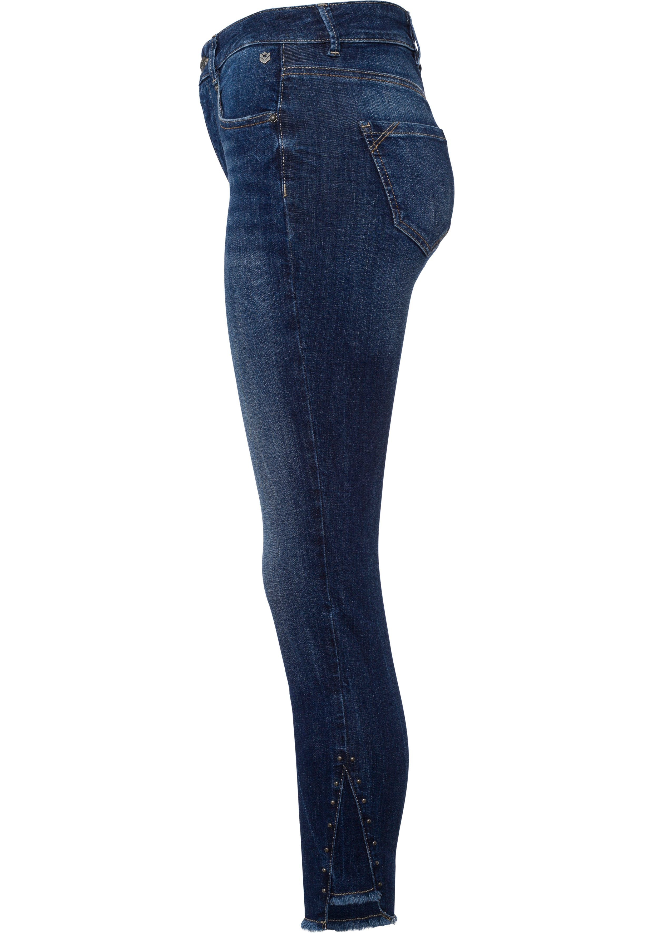 Damen Jeans Freeman T. Porter Slim-fit-Jeans Daphne S-SDM mit Nieten im Bereich der unteren Seitennaht