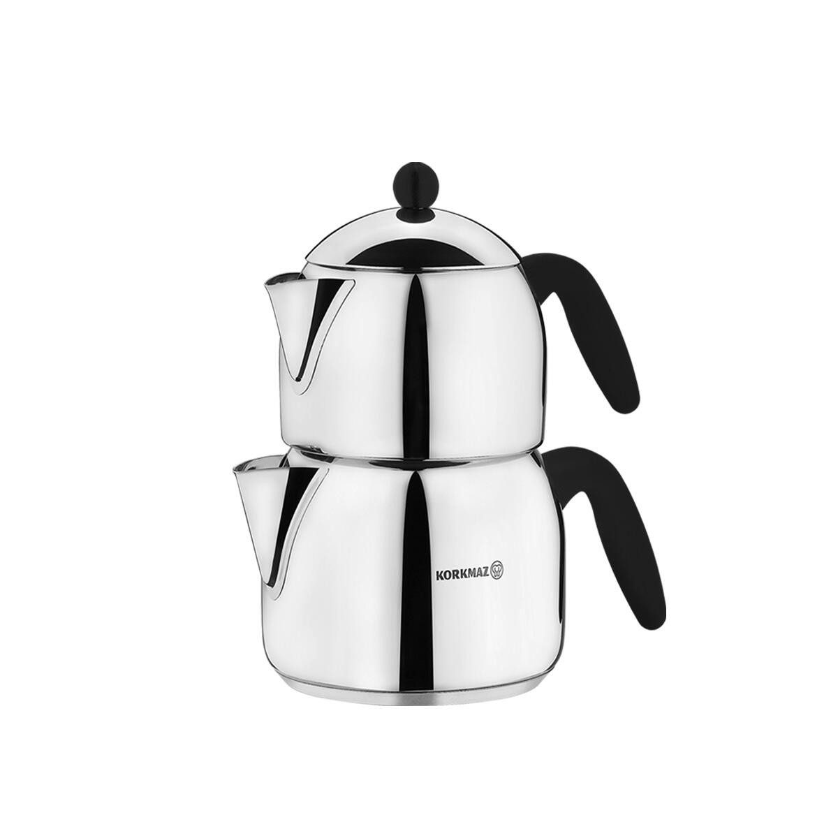 Özberk Teekanne Orbit-Mega, (Packung, 2-St., 2 teilig), Korkmaz A039 Orbit Mega Чайники-Set 3,2 l